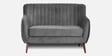 Elza Velvet 2 Seater Sofa in Grey Colour