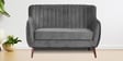 Elza Velvet 2 Seater Sofa in Grey Colour
