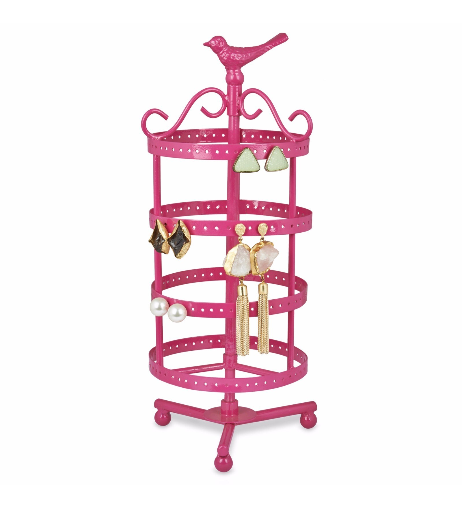 Elan Tweet Aluminium Pink Jewellery & Earring Stand