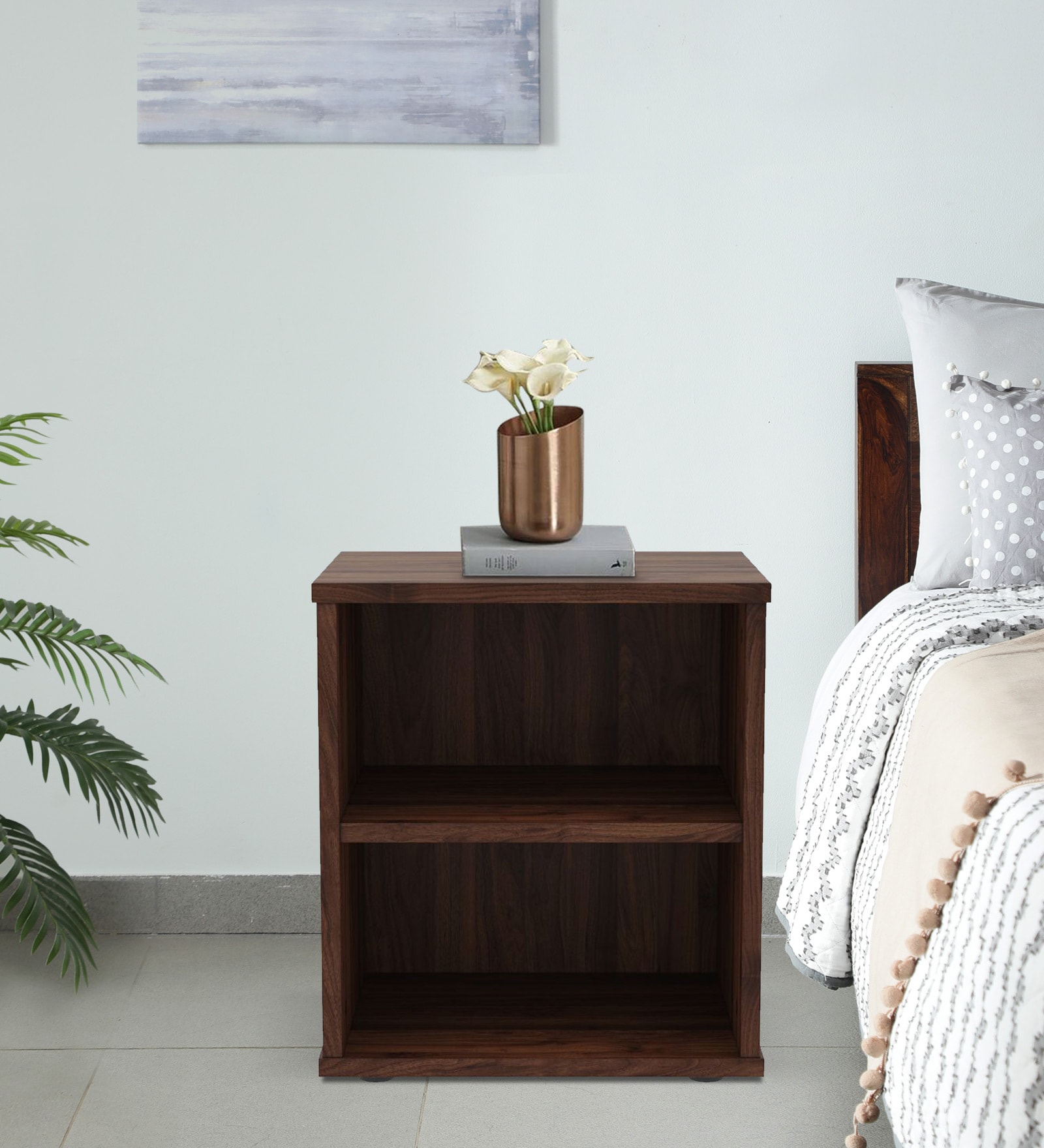 Elara Bedside Table In Columbian Walnut Colour