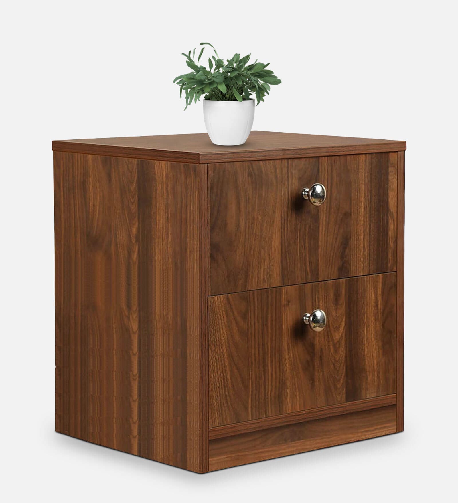 Elara Double Drawer Bed Side Table Chest In Matte Finish