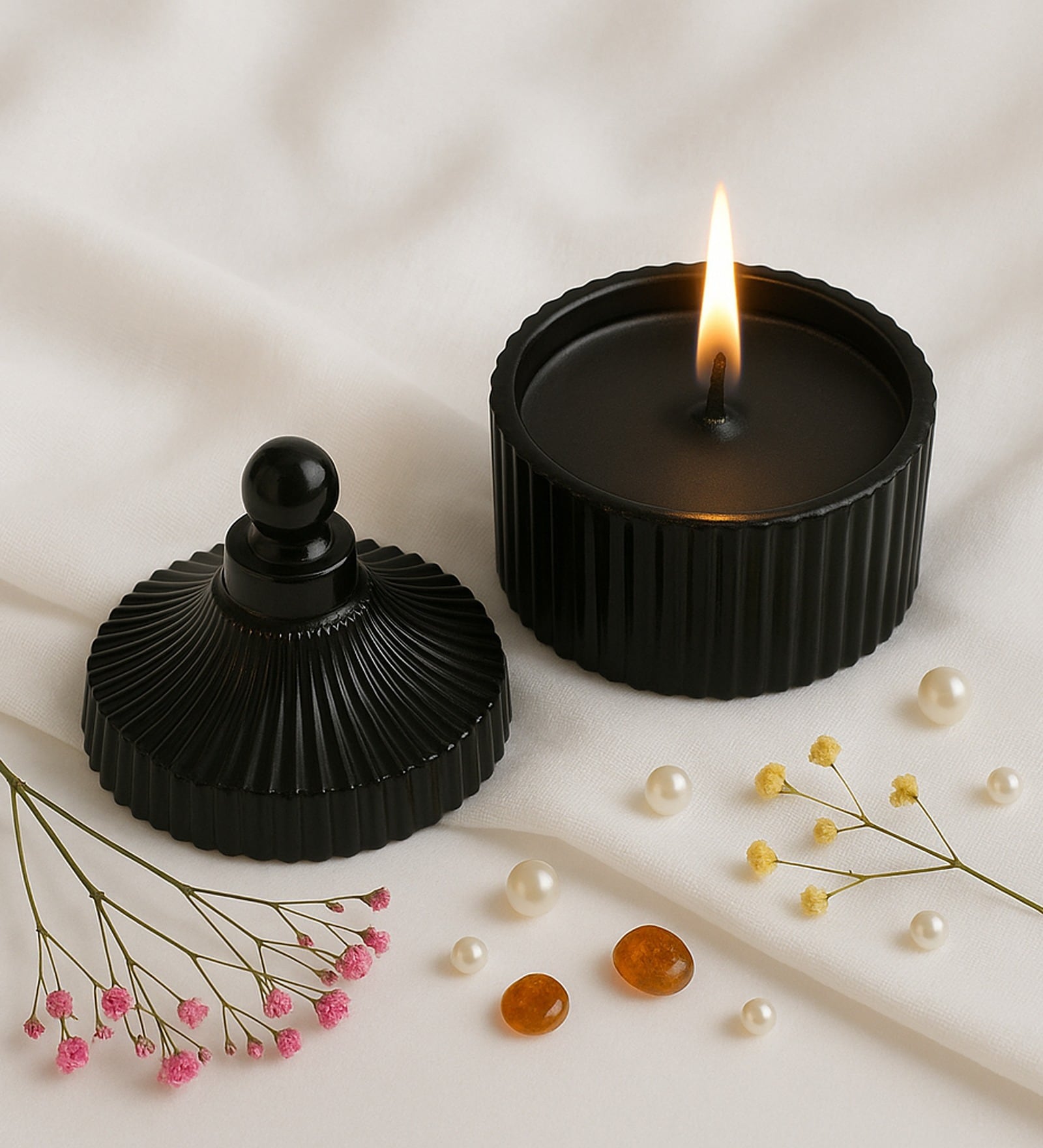 Elara Midnight Oud Candle in Jar