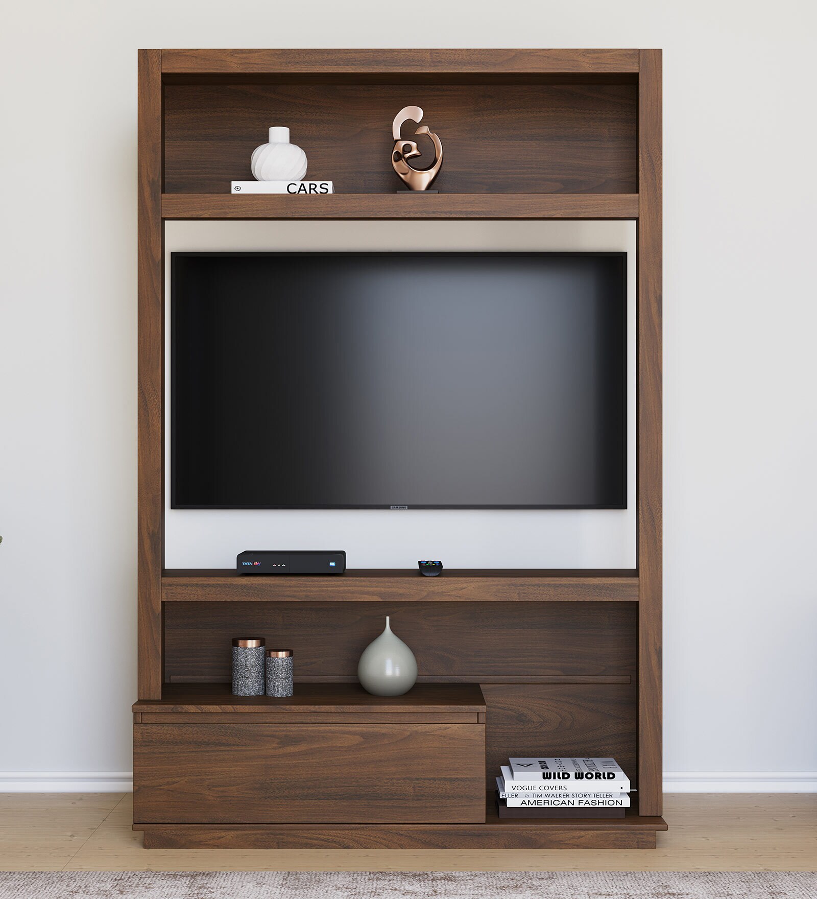 Eleanor TV Unit in Wenge Finish for TVs up to 50"