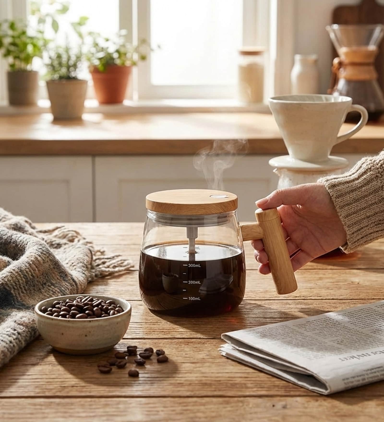 Electric Coffee Maker Mug For Office Self Stirring Coffee Mug With Lid Automatic Stirrer And Frother Electric Mixing Cup Coffee Blender Mug