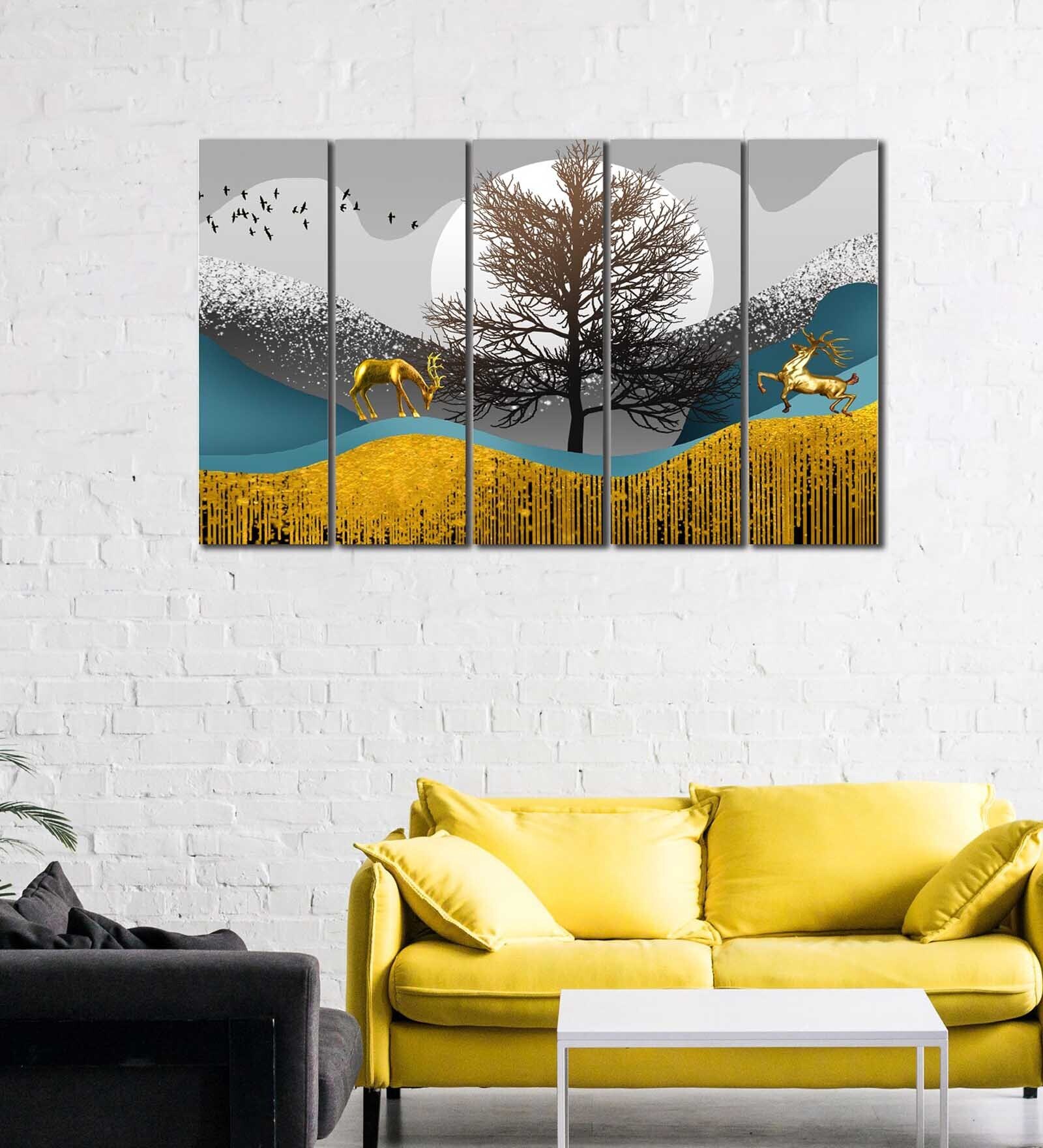 Elegant & Beautiful Nature MDF Art Panel Set of 5