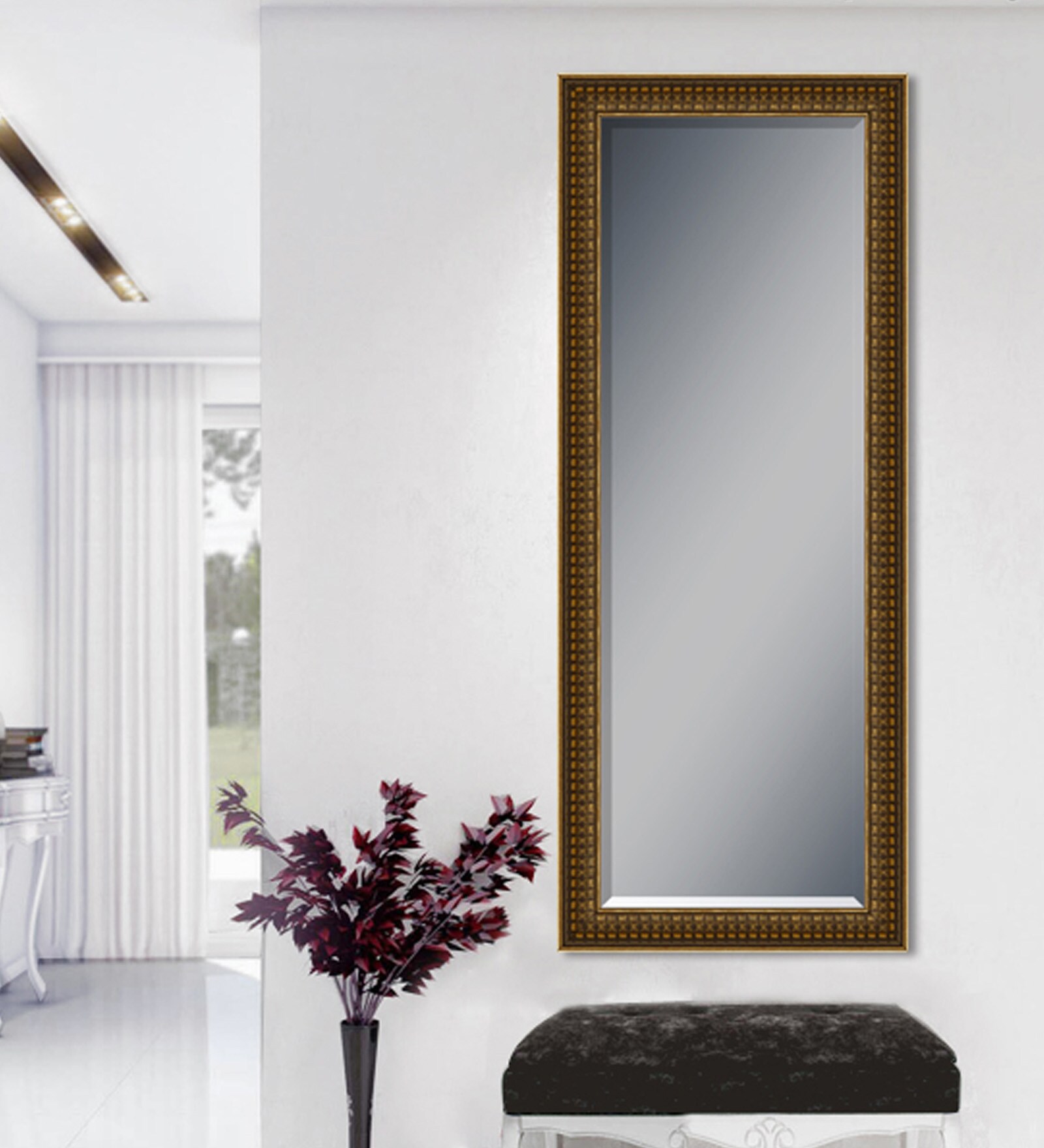 Buy Brown Wood & Saint Gobain Glass Mirror by Elegant Arts and Frames