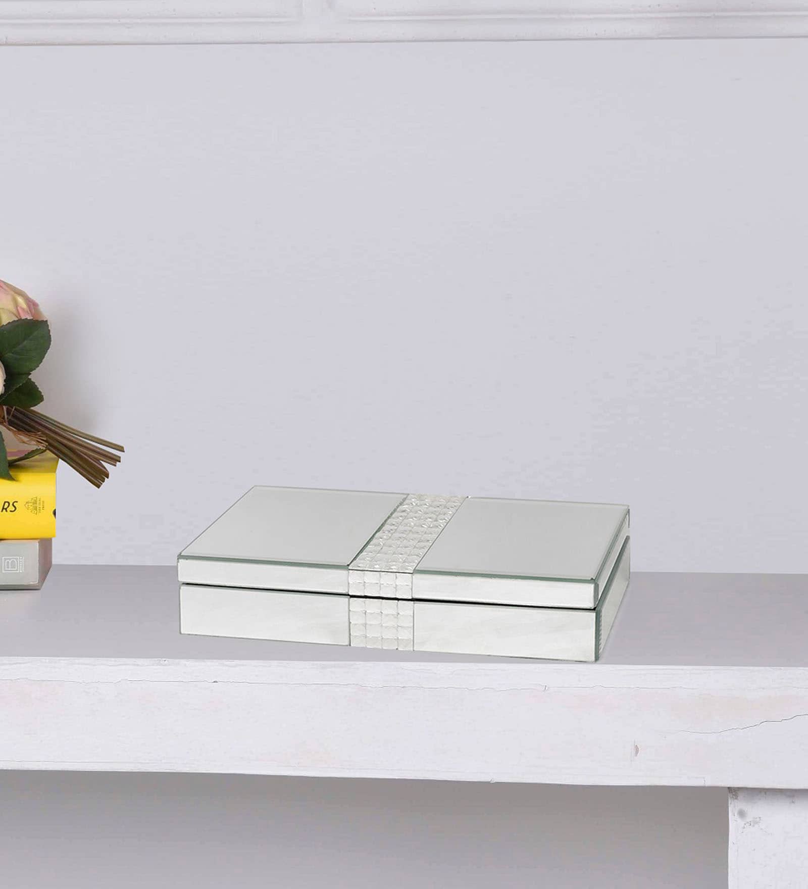 White Glass Elegant Jewellery Organiser