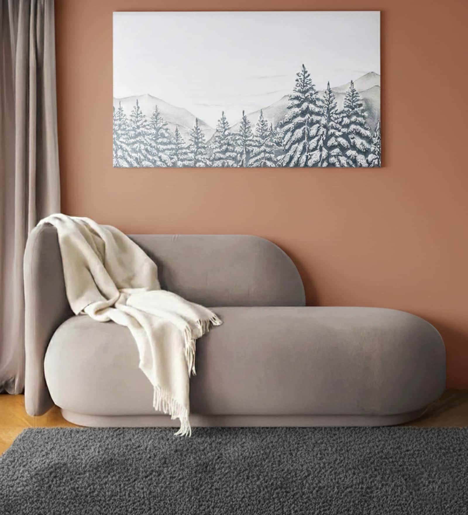 Elite Elegance Suede 2 Seater Sofa In Grey Colour