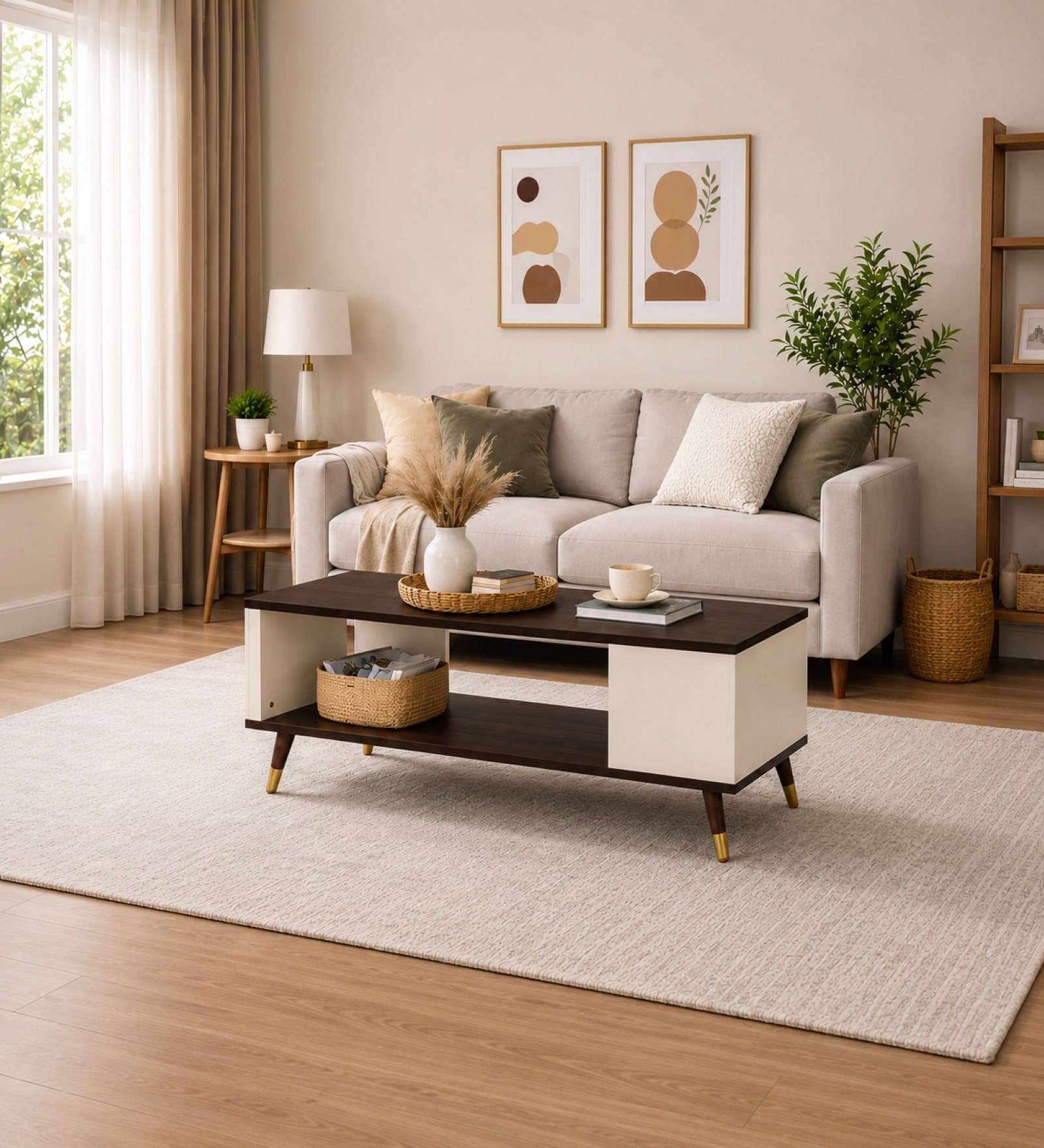 Elite Harmony Contemporary Luxury Centre Table In Off White Finish