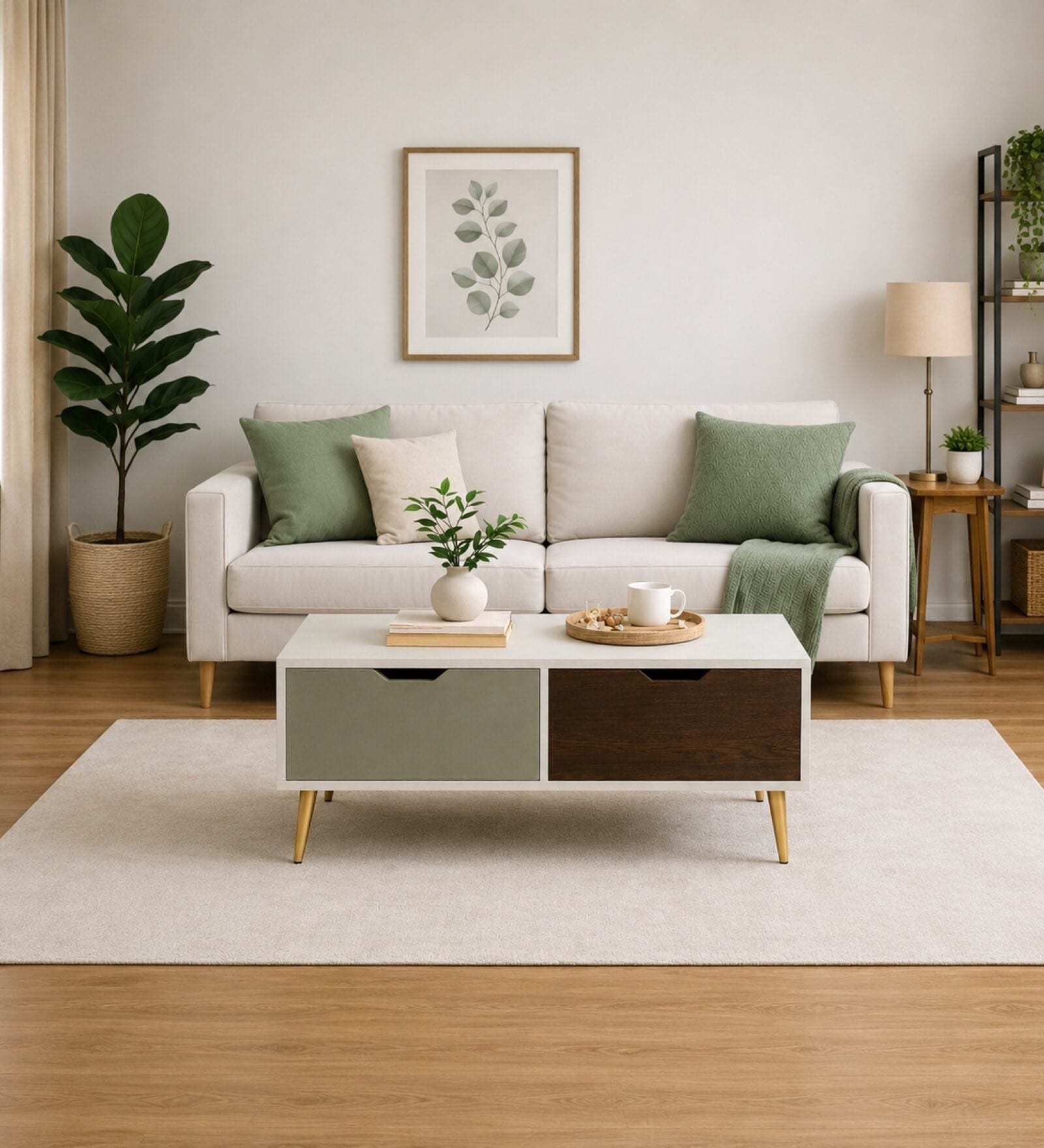 Elite Harmony Contemporary Luxury Centre Table In Off White Finish