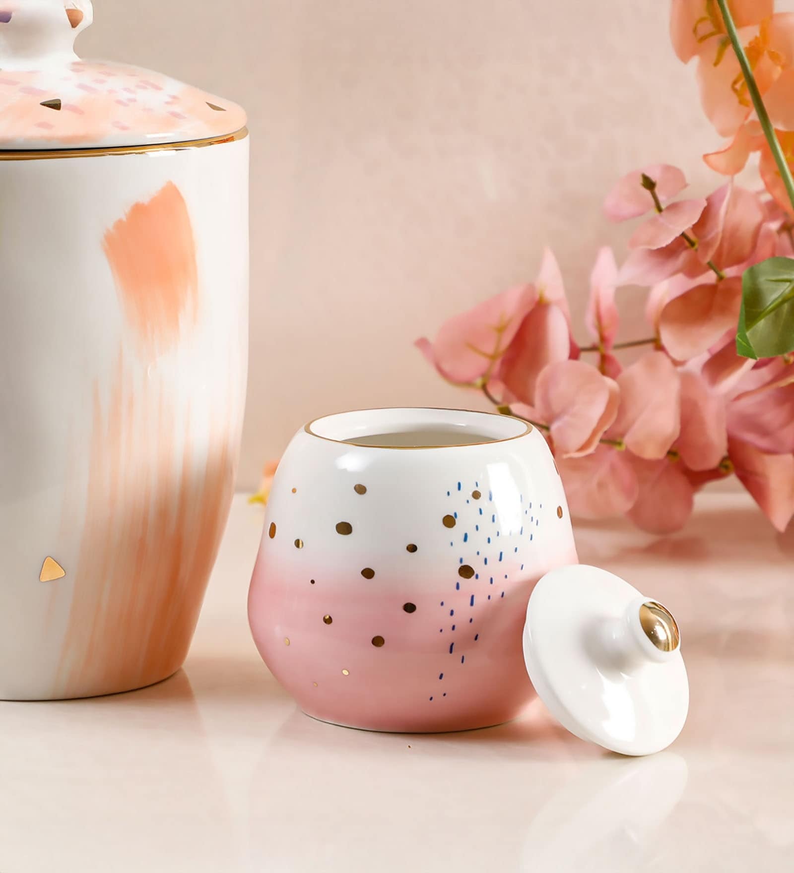 Pink And White Elixir Sugar Pot