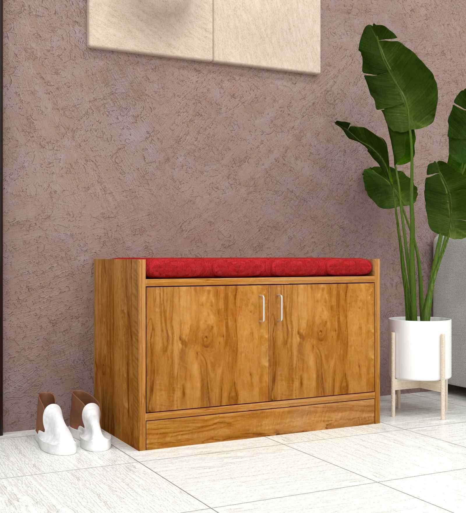 Ella 2 Door Multipurpose Cabinet with Cushion in Plateau Apple Finish