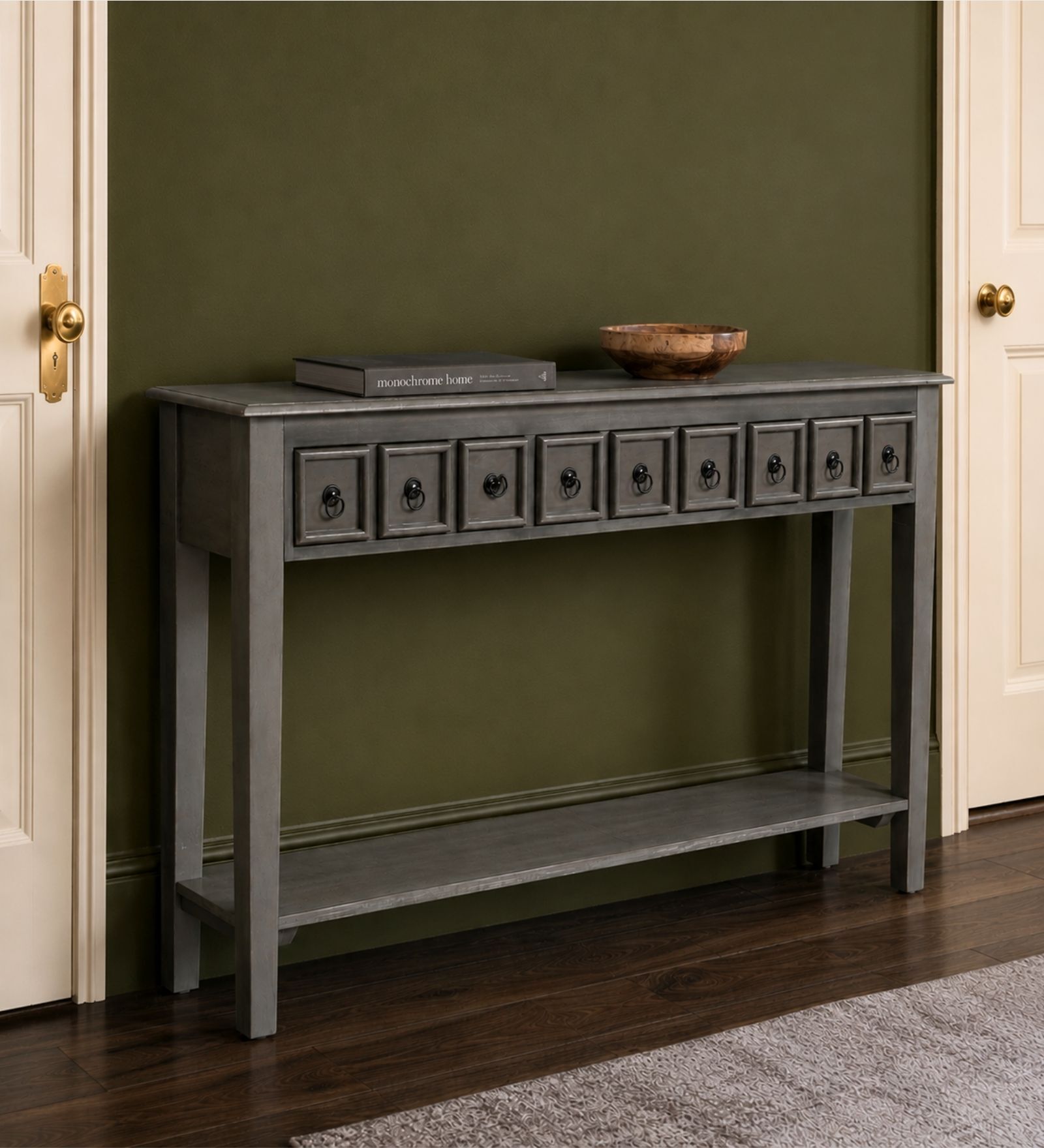 Ella Wooden Console Table In Black Colour Ella Wooden Console Table In Black Colour