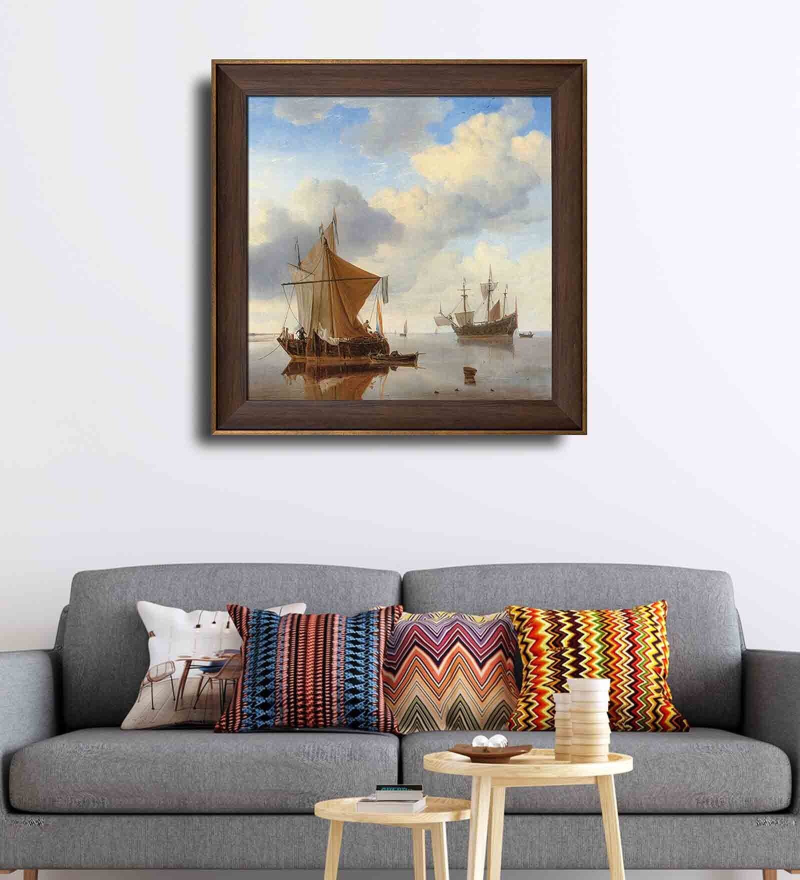 La Pastiche Edward Hopper 'Rooms by The Sea' Hand Painted Framed Oil Reproductio