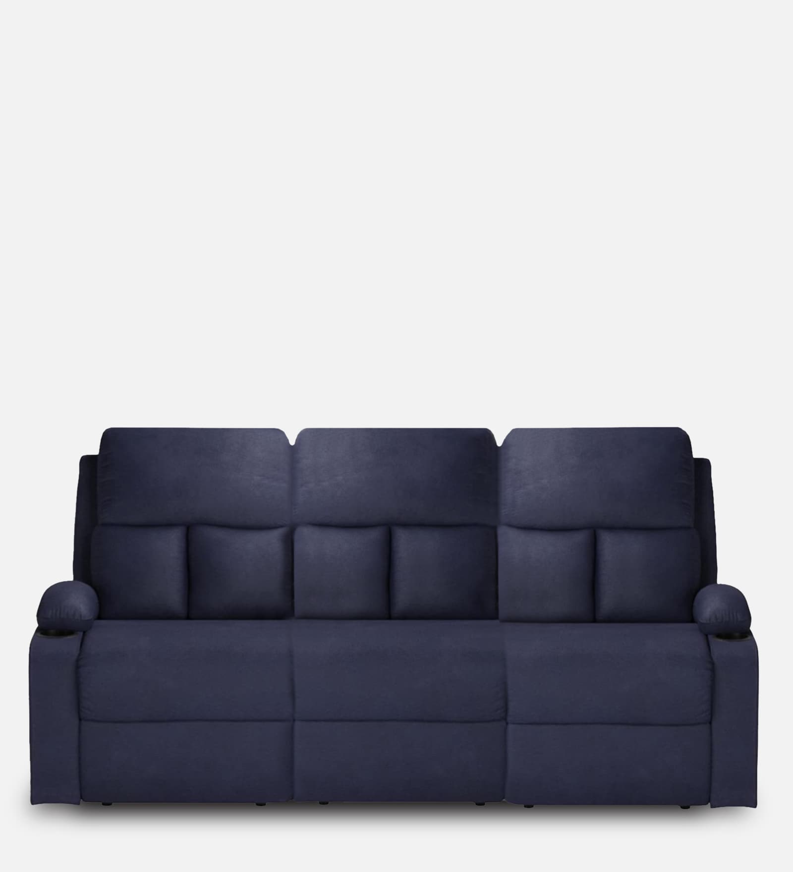 Elossan 3 Seater Premium Recliner Sofa In Blue Colour
