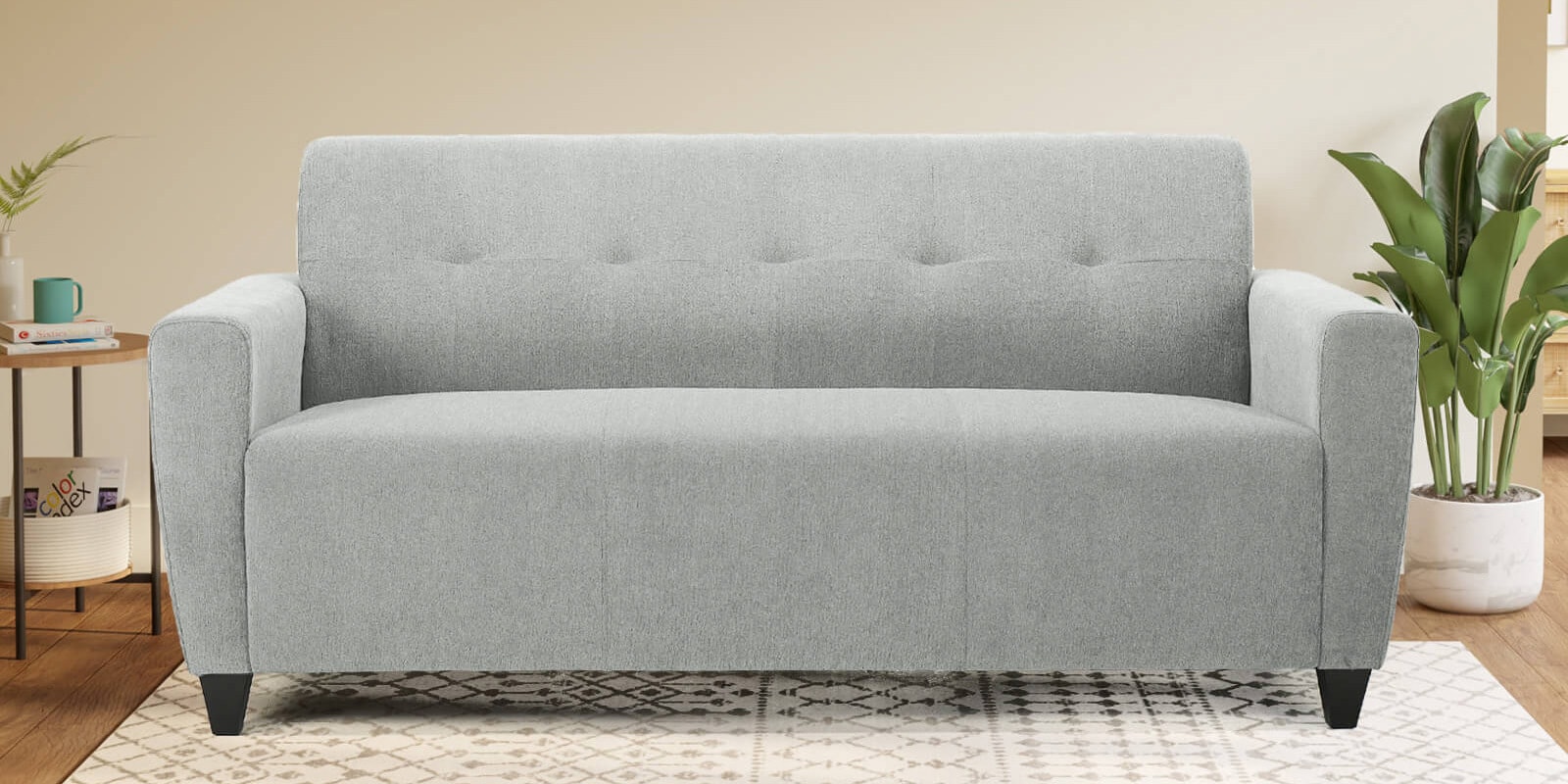 Elegance 3 Seater Sofa In Grey Colour