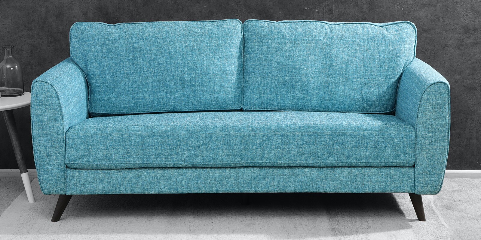Buy Elina Fabric 3 Seater Sofa In Sea Green Colour at 13 OFF by