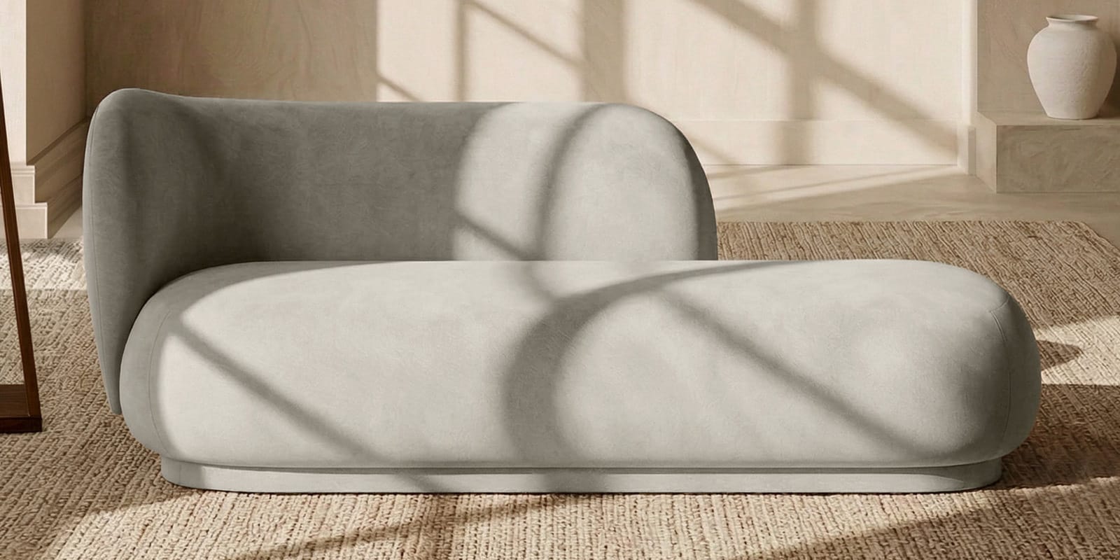 Elite Elegance Suede 2 Seater Sofa In Cream Colour