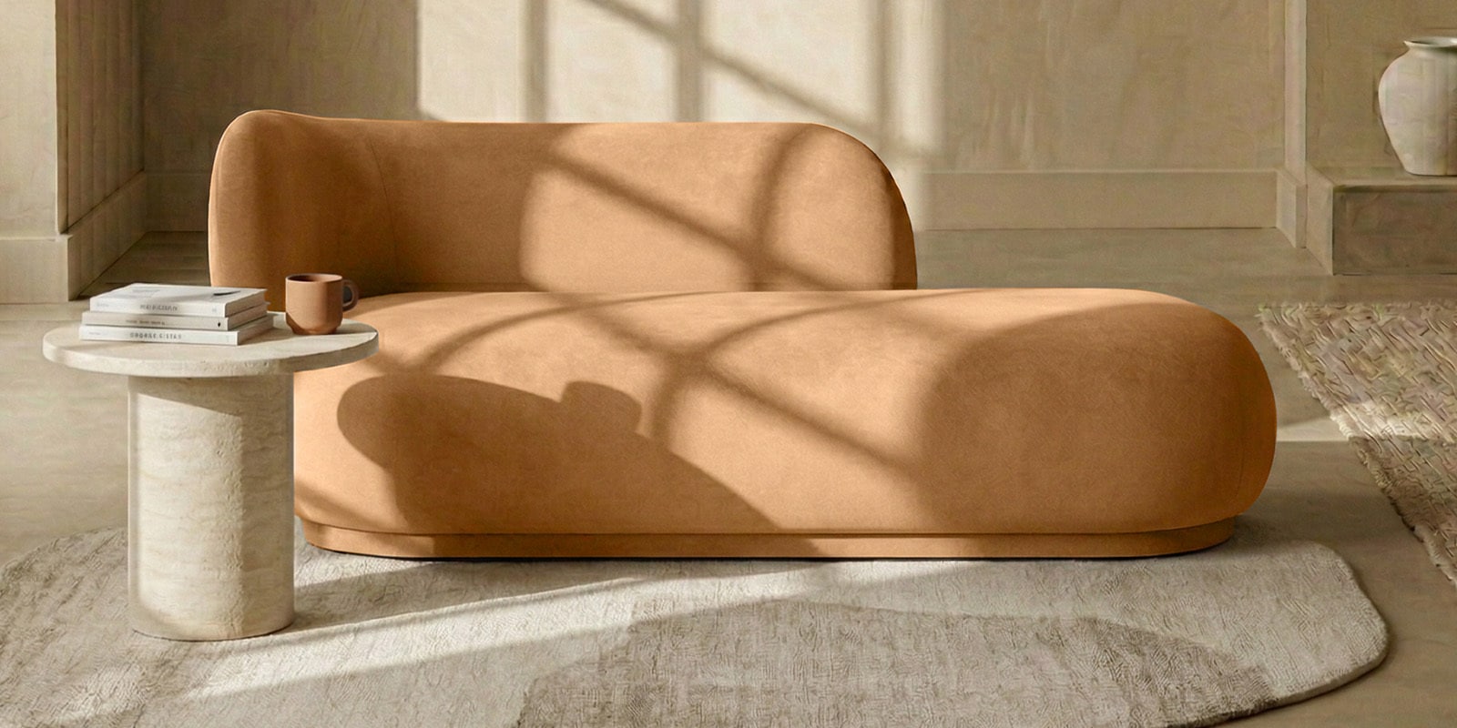 Elite Elegance Velvet Fabric 2 Seater Sofa In Beige Colour