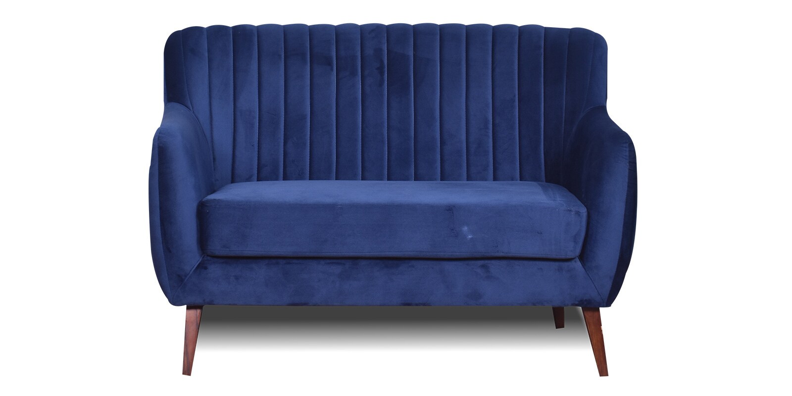 Elza Velvet 2 Seater Sofa in Navy Blue Colour