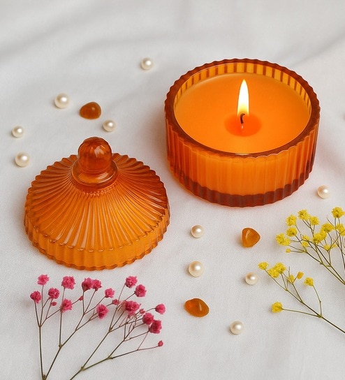 Elara Amber Ember Candle in Jar