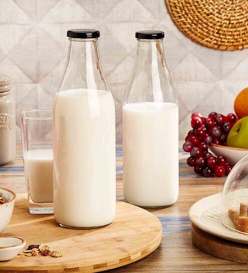 Elaska 1 Ltr (Set of 6) Glass Bottle