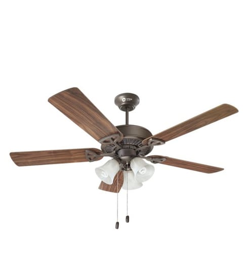 Woodwind 1300 Mm Bronze Designer Fan With Under Light By Orient