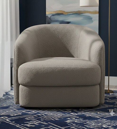nestroots Elegant Ensemble Boucle 1 Seater Sofa In Grey Colour-picture-15