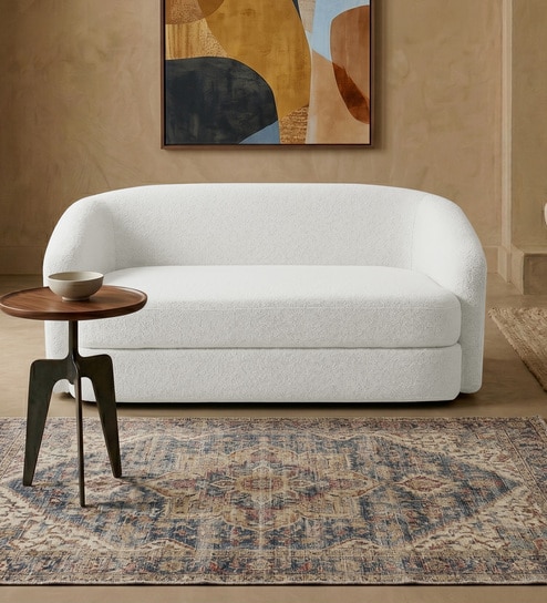 Elegant Ensemble Boucle 2 Seater Sofa In Mouse Grey Colour