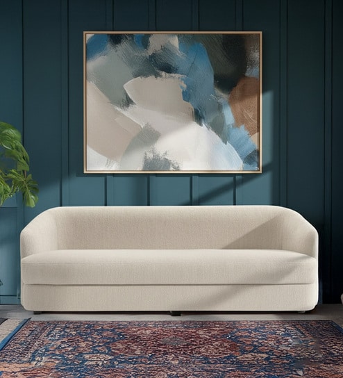 Elegant Ensemble Boucle 3 Seater In Cream Colour