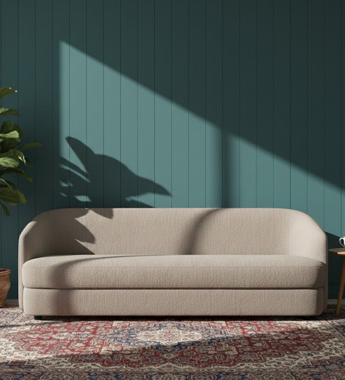 Elegant Ensemble Boucle 3 Seater Sofa In  Mouse Grey Colour