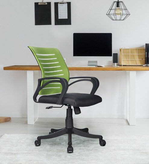 Elegant Ergonomic Chair In Green Colour By Adiko Systems