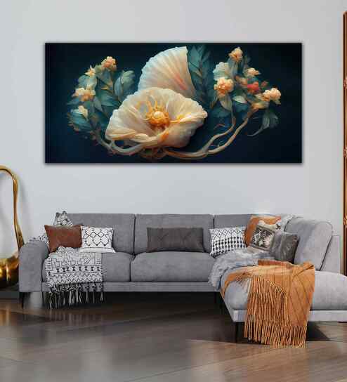 Elegant Floral Flower Canvas Wall Painting