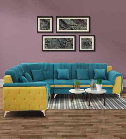 Elegant LHS sectional 6 seater Sofa In Dualton/Nonshadeble valvet Color