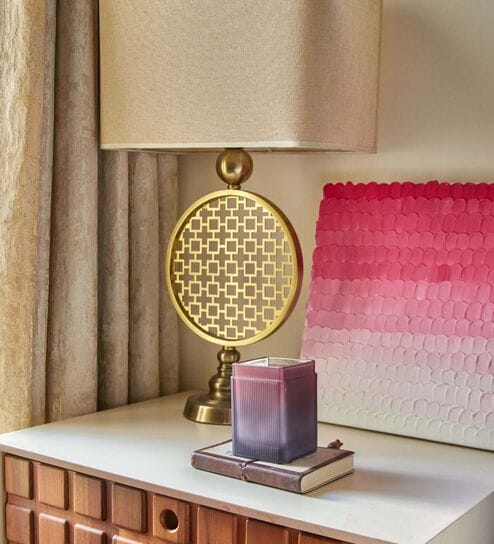 Elegant Square- Cotton Cloud 14Oz Scented Jar Candle (Ombre Pink)