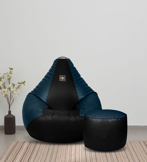 Buy Kidzy Leatherette Kids Bean Bag with Beans in Black & Multi Colour at  49% OFF by Spacex | Pepperfry