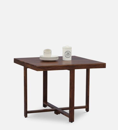 Elementary Solid Wood 4 Seater Dining Table in Provincial Teak Finish