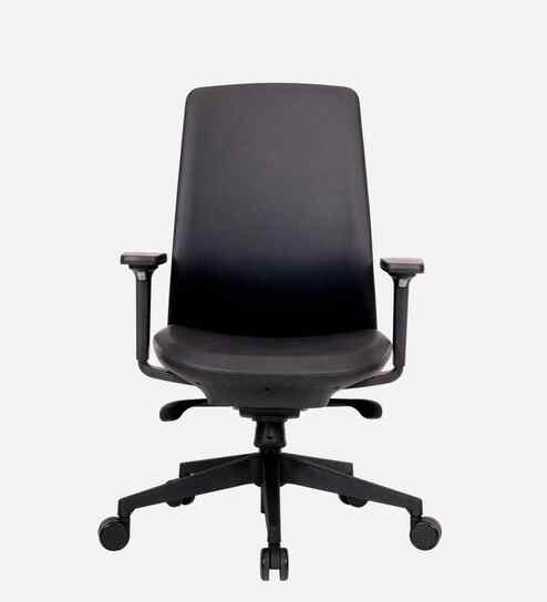 Elentra Office Chair Medium Back Chair In Grey Finish