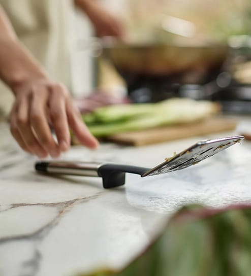 Elevate Silicone Slotted turner with stainless steel handle