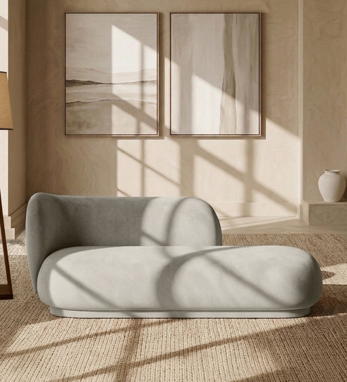 Elite Elegance Suede 2 Seater Sofa In Cream Colour