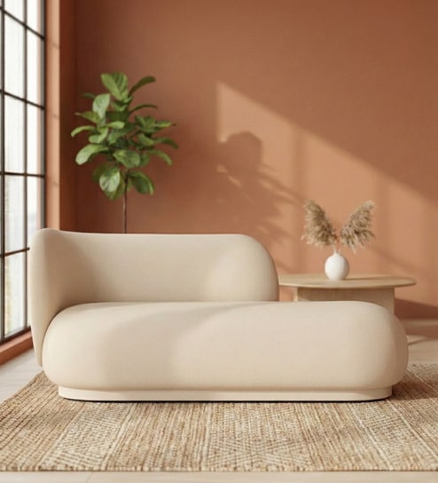 Elite Elegance Suede 2 Seater Sofa In Cream Colour