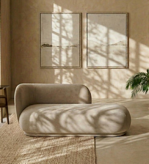 Elite Elegance Suede 2 Seater Sofa In Grey Colour