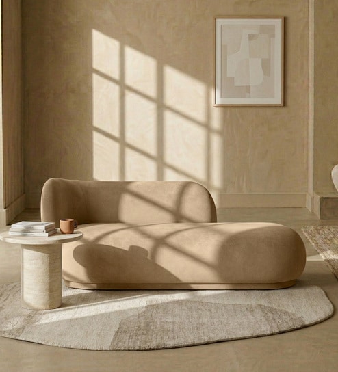 Elite Elegance Suede 2 Seater Sofa In Soft Sand Colour