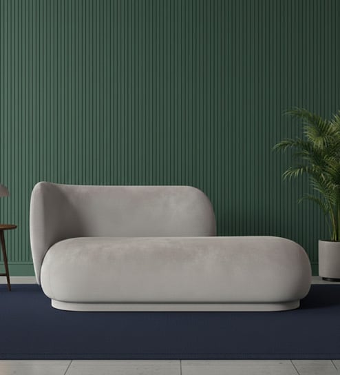 Elite Elegance Velvet Fabric 2 Seater Sofa In Mouse Grey Colour