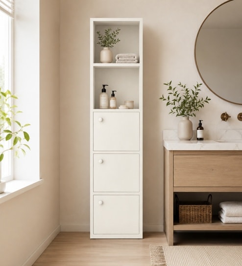 Elite Harmony Contemporary Book Shelf In Off White Finish
