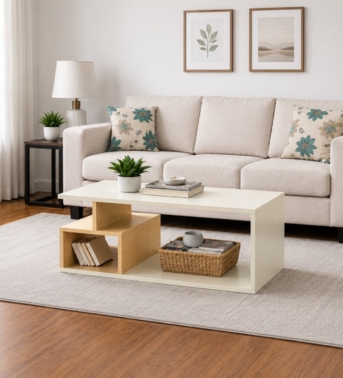 Elite Harmony Contemporary Luxury Centre Table In Off White Finish