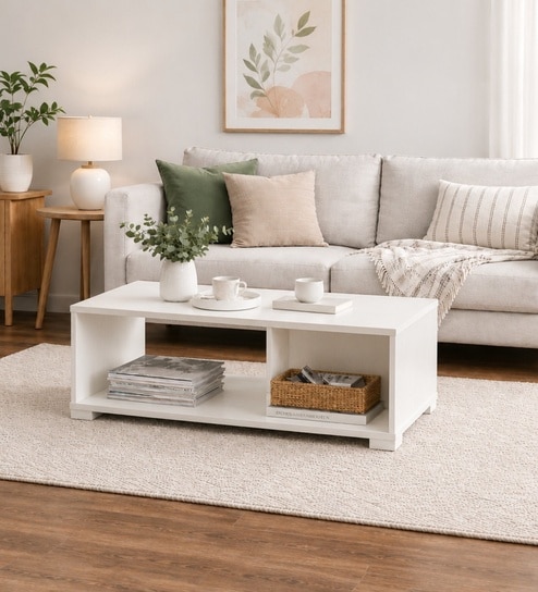 Elite Harmony Contemporary Luxury Centre Table In Off White Finish