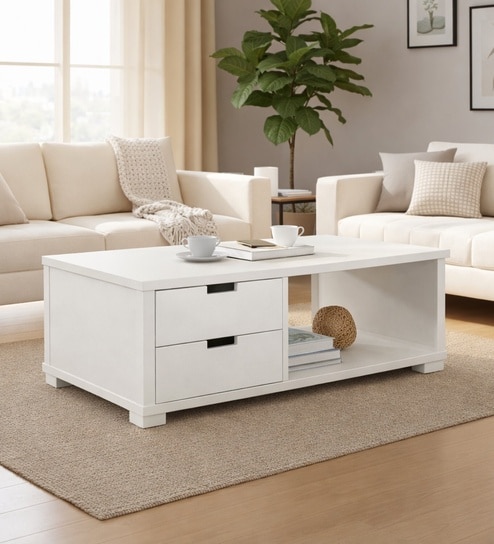 Elite Harmony Contemporary Luxury Centre Table In Off White Finish