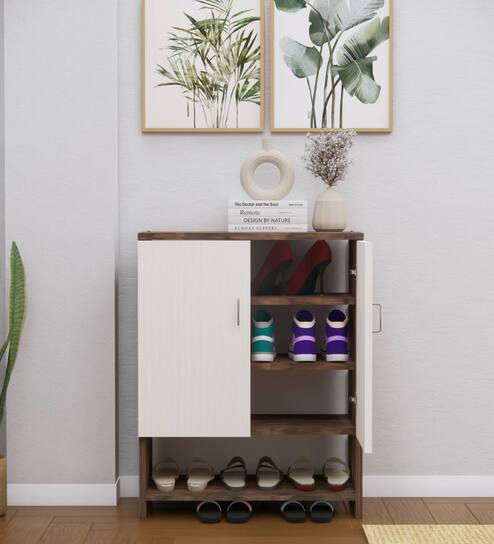 Ella Shoe Cabinets Cochwood Brown Finish