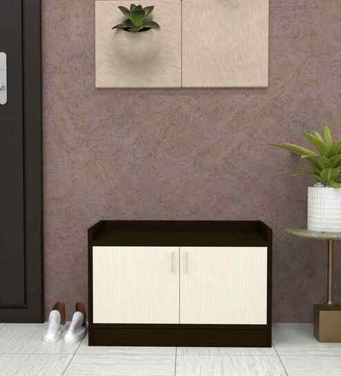 Ella 2 Doors Multipurpose Shoe Cabinet in Highland Pine & Chiyoda Wange Finish